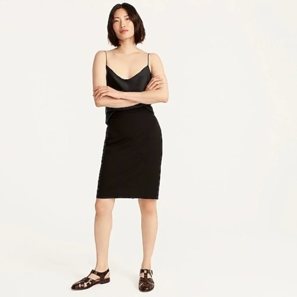 J. Crew No. 2 Pencil Wool Skirt in Black 2